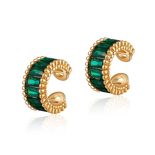 Grün Vergoldet Ear Cuff