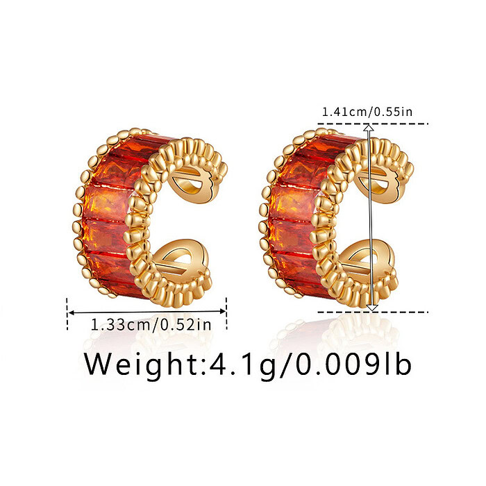 Rot Vergoldet Ear Cuff – Bild 5