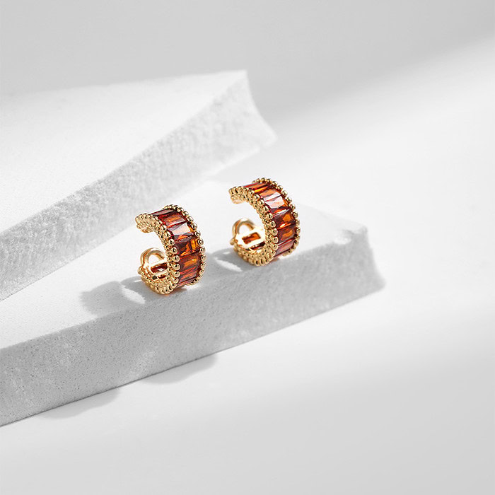 Rot Vergoldet Ear Cuff – Bild 3