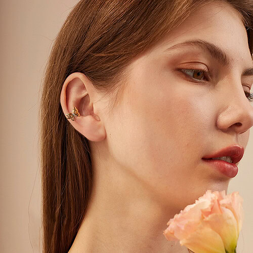Schmetterling Ear Cuff Gold