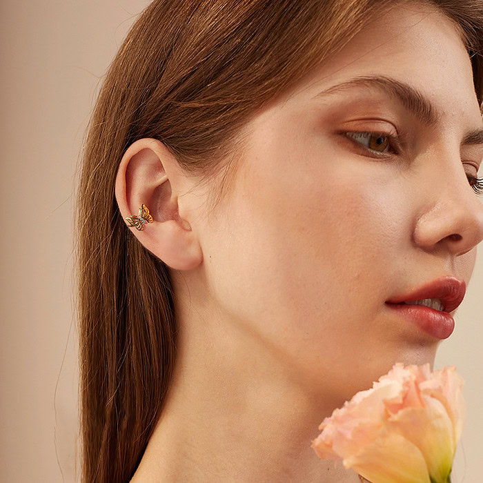 Schmetterling Ear Cuff Gold