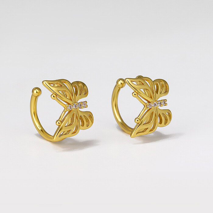 Schmetterling Ear Cuff Gold
