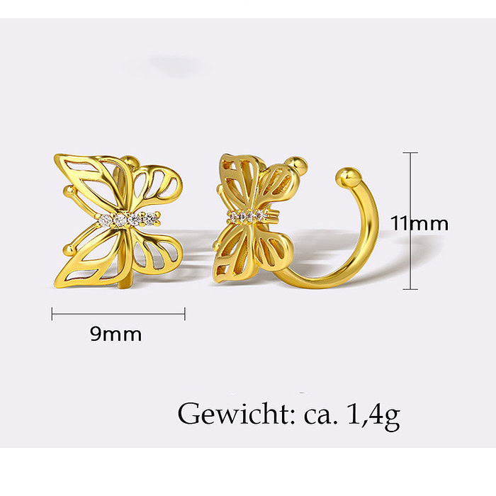 Schmetterling Ear Cuff Gold