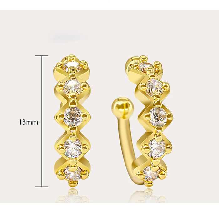 Ear Cuff Gold mit Zirkonia