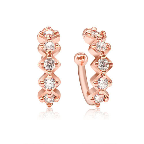 Roségold Ear Cuff mit Zirkonia
