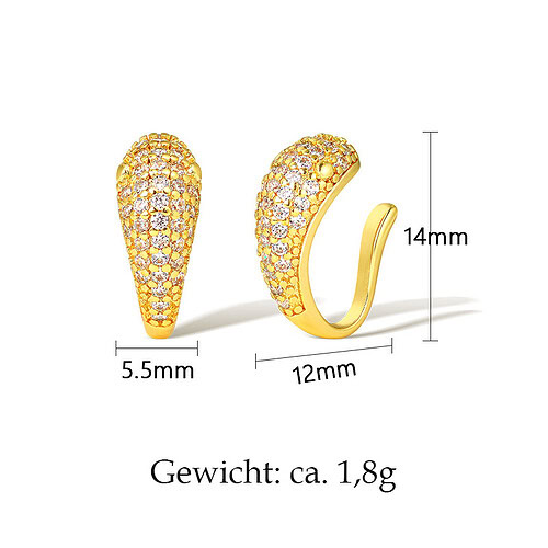 Gold Earcuff mit Zirkonia