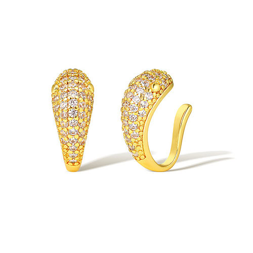 Gold Earcuff mit Zirkonia