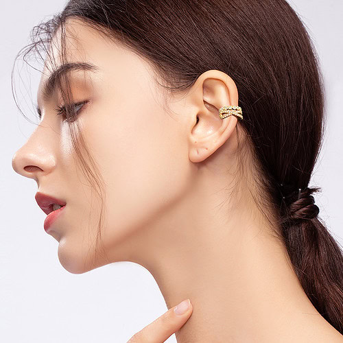 Damen Ohrklemme mit Zirkonia