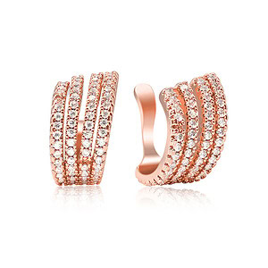 Brillanten Ohrklemme mit Zirkonia
