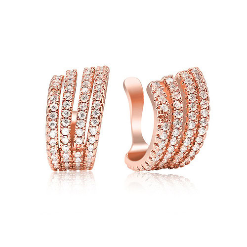 Brillanten Ohrklemme mit Zirkonia