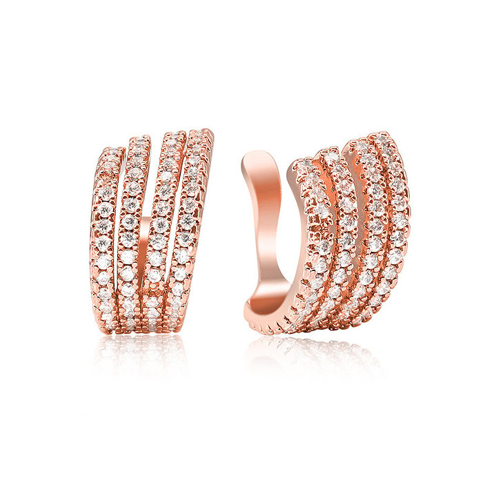 Brillanten Ohrklemme mit Zirkonia