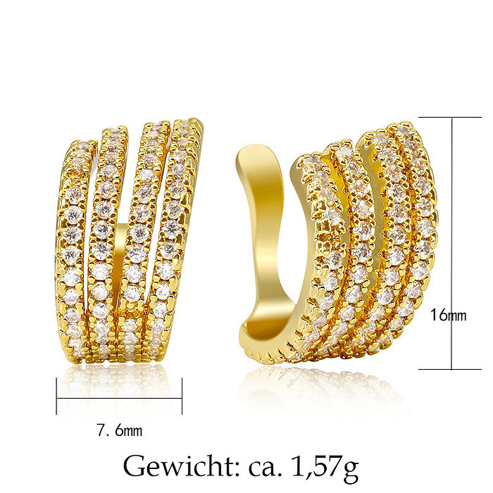 Brillanten Ohrklemme mit Zirkonia
