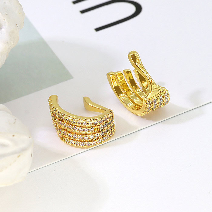 Brillanten Ohrklemme mit Zirkonia