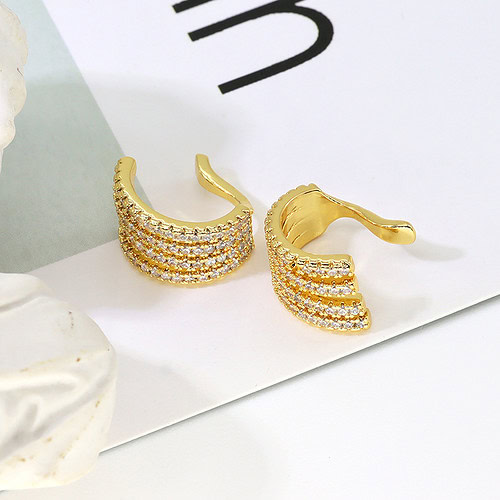 Brillanten Ohrklemme mit Zirkonia