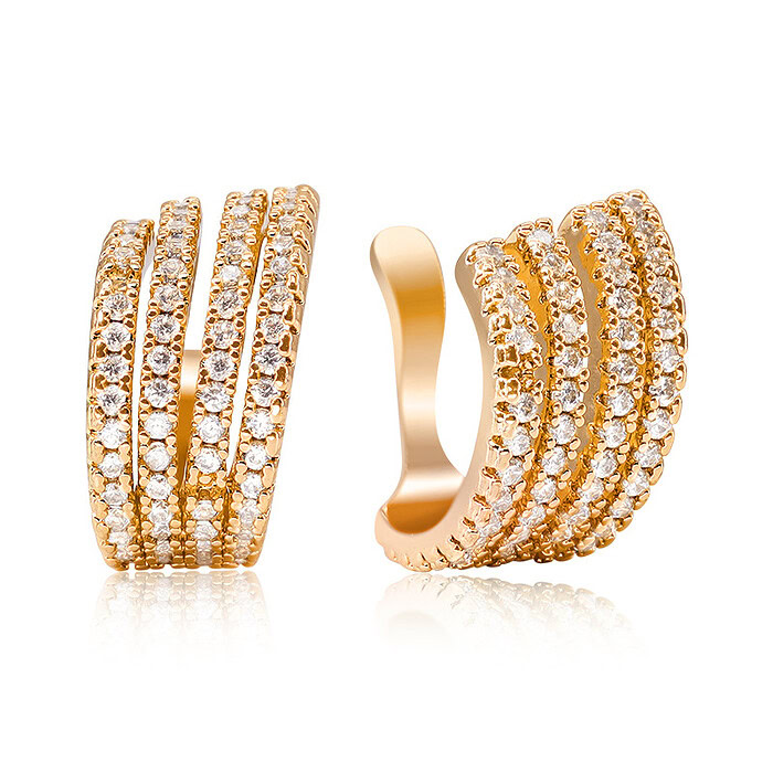 Champagner Ear Cuff mit Zirkonia