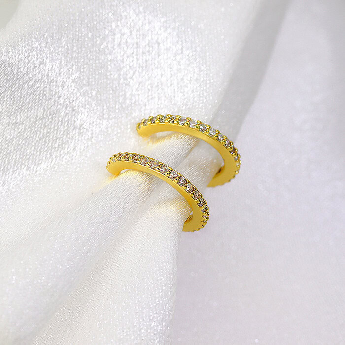 Schlicht Ohrklemme mit Zirkonia