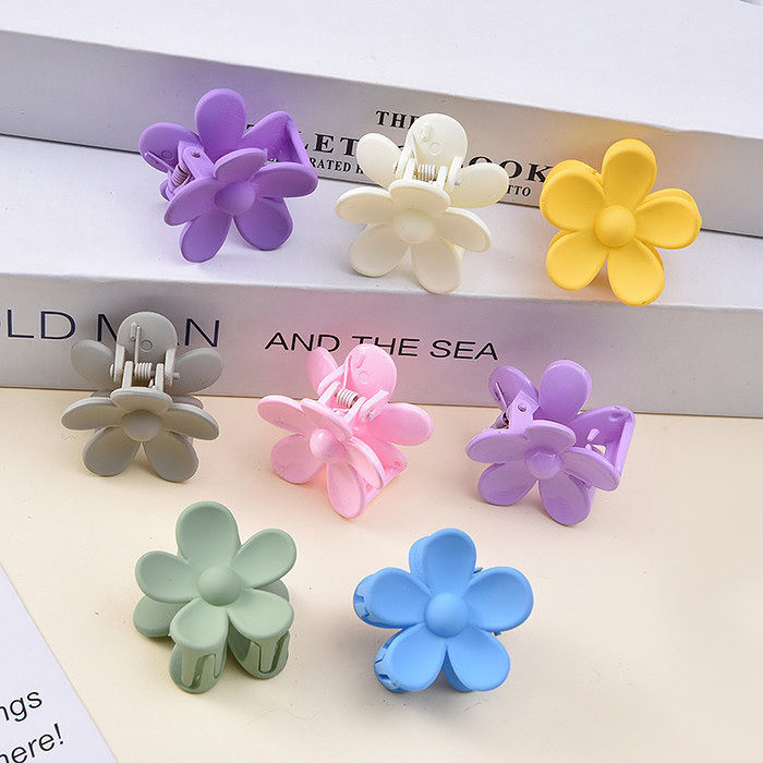 Dunkelblau Blumen Klein Haarklammer – Bild 3
