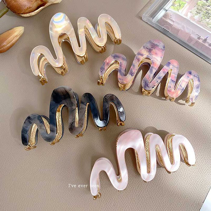Damen Metall Waves Haarklammer