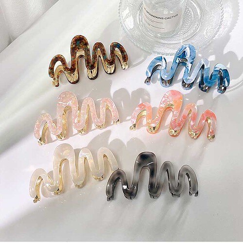 Damen Metall Waves Haarklammer