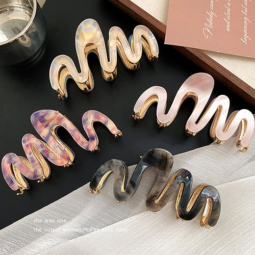 Damen Metall Waves Haarklammer