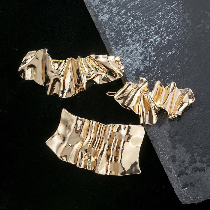 Damen Gold Metall Haarspangen – Bild 3