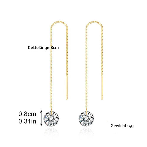Lange Ohrringe mit Zirkonia