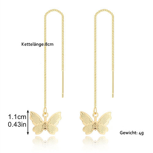 Ketten Ohrringe mit schmetterling