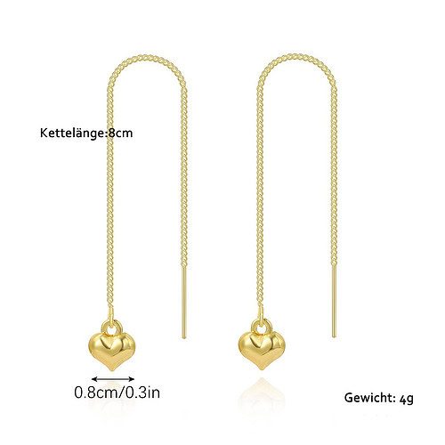 Herz Ketten Ohrringe Gold