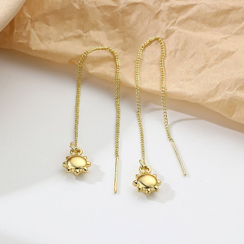 Ketten Ohrringe mit Gold Sonne
