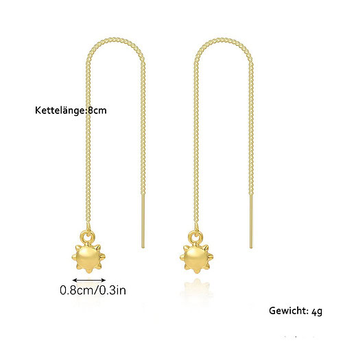 Ketten Ohrringe mit Gold Sonne