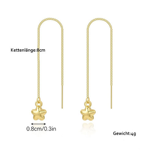Ketten Ohrringe mit Pentagramm