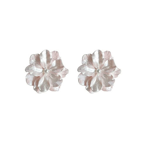 Große Blumen Clips Ohrringe