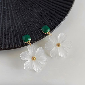 Transparente Blumen Ohrclips