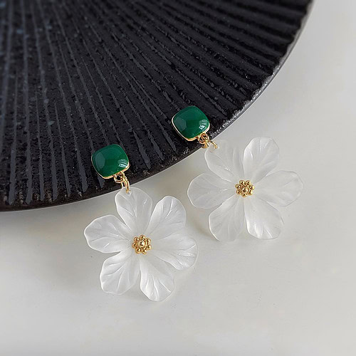 Transparente Blumen Ohrclips