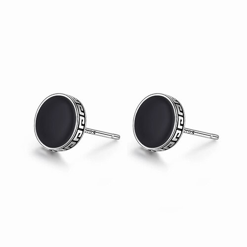 925er Silber Schwarz Ohrstecker