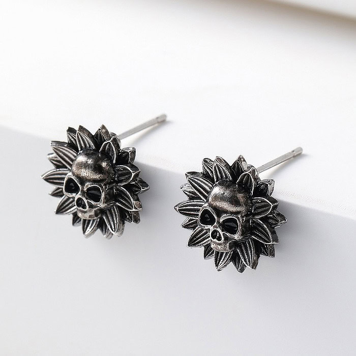 Herren Totenkopf Ohrstecker