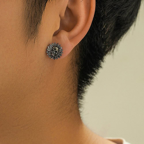 Herren Totenkopf Ohrstecker