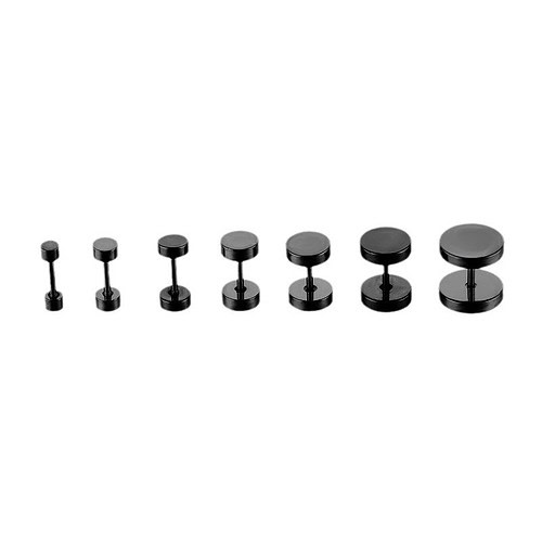 Knopf Ohrstecker Schwarze
