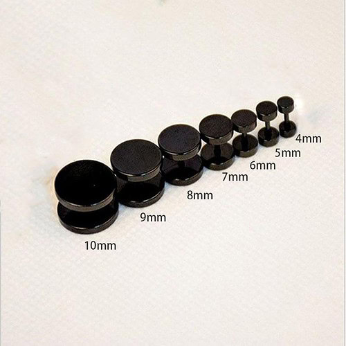 Knopf Ohrstecker Schwarze