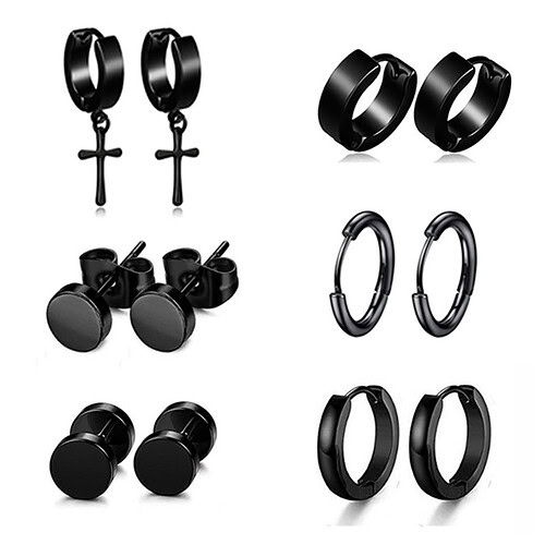 Schwarze Ohrringe 6 Set