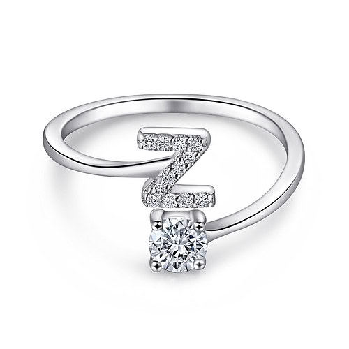 Zirkonia Ring with initial Z