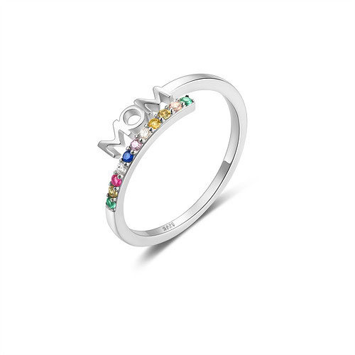 Damen Bunt Zirkonia Ring aus Silber
