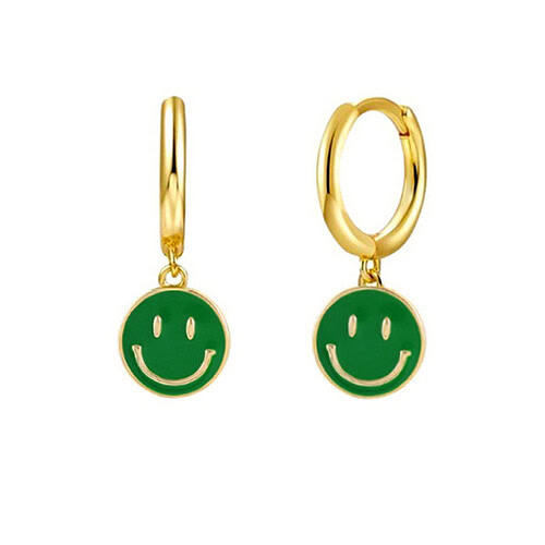 Grün Smiley Ohrringe