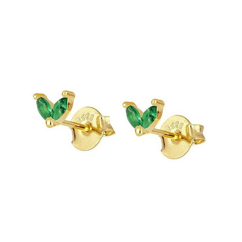 Zirkonia Damen Ohrstecker gold