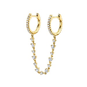 Ohrring mit Kette 2 Ohrlöcher