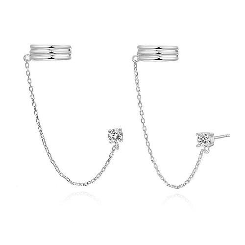 Damen Ohrring mit Kette