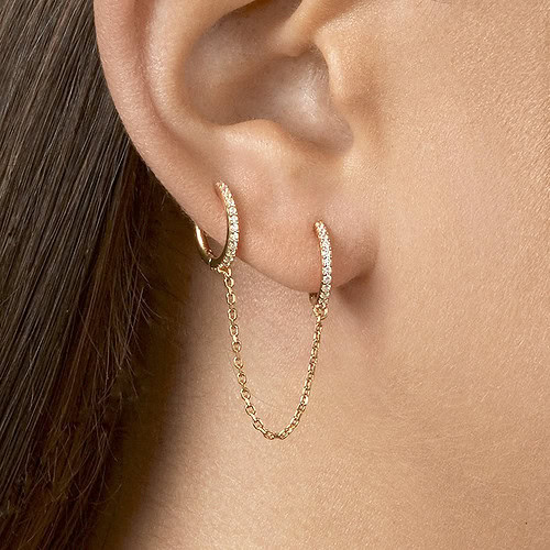 Frauen Ohrring mit Kette
