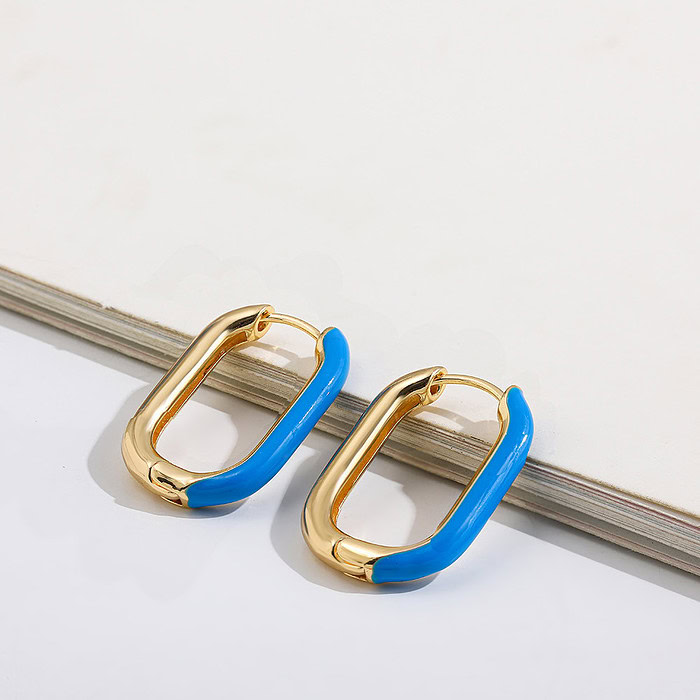 Blau Damenohrringe Hoop