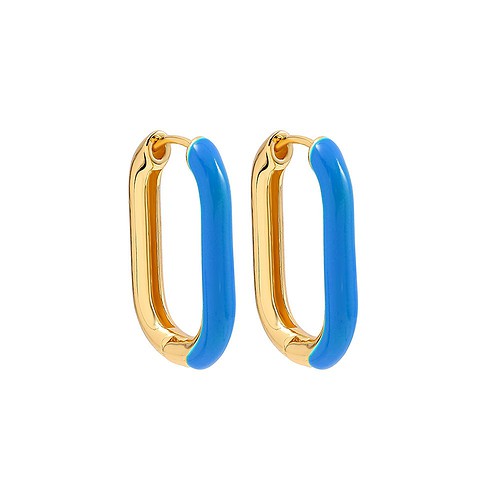 Blau Damenohrringe Hoop