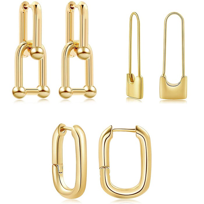 Damen Ohrringe Hoop